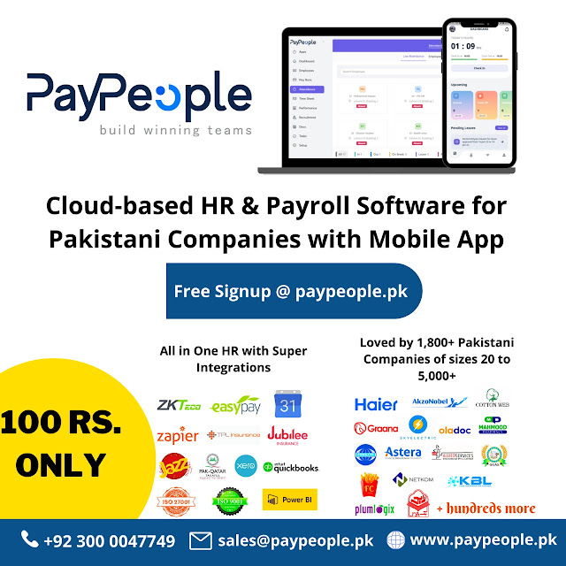 Which are the significant KPI's in Payroll software in Karachi Pakistan?